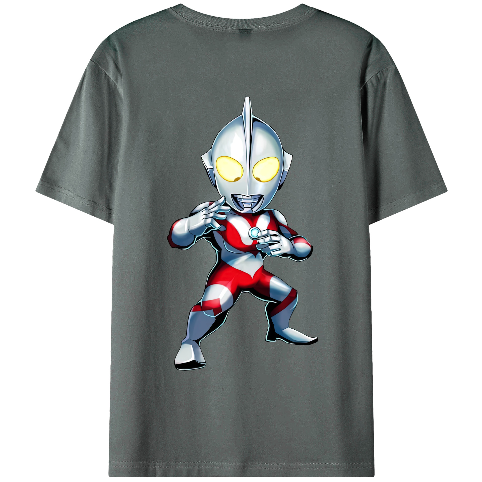 （画像用） ウルトラマン Ultraman 綿100％ メンズ半袖Tシャツ（バックプリント） 通気性